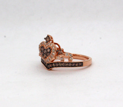 Estate 14KR .50 Cttw Brown and Champagne Diamond Ring