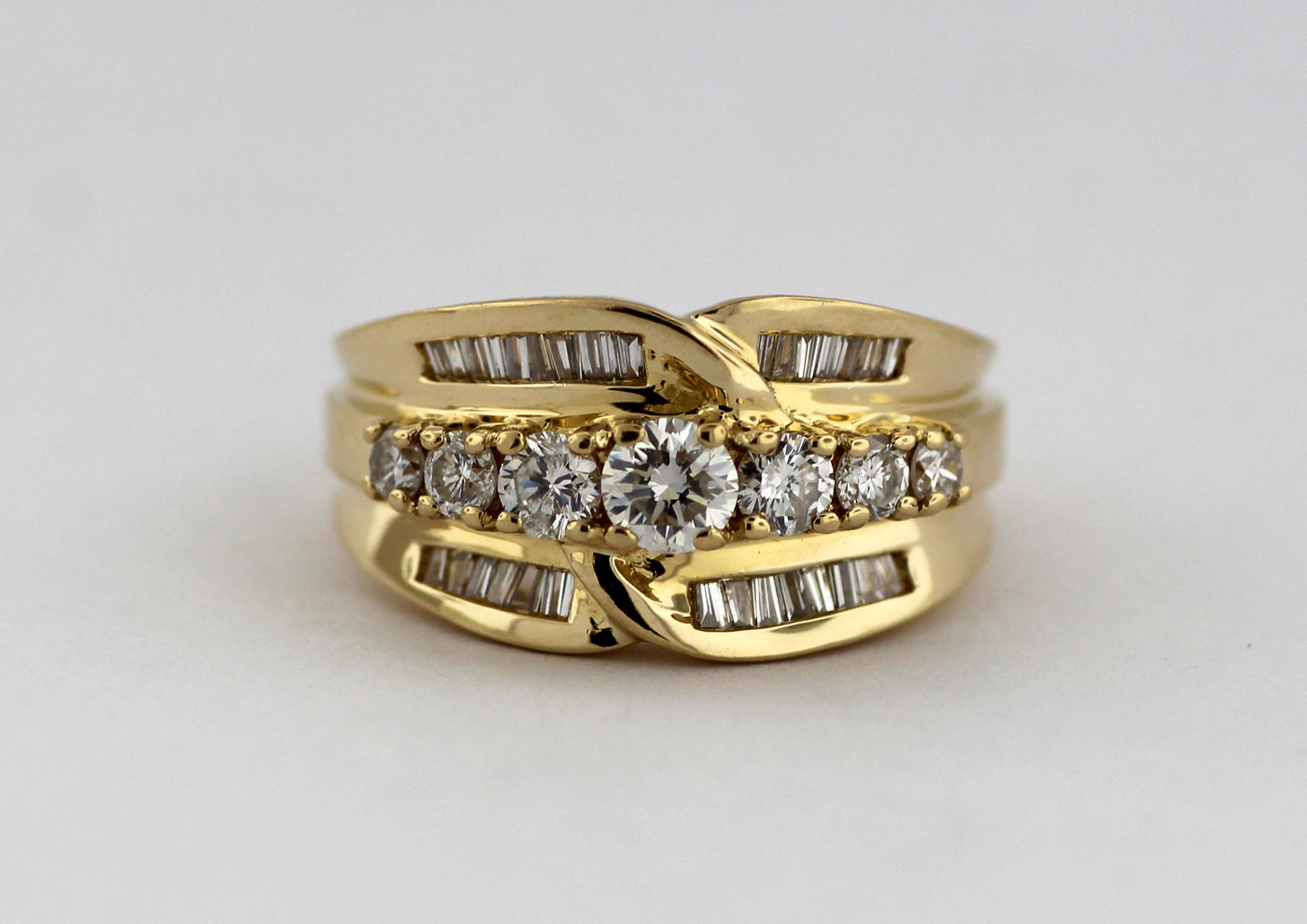 ESTATE 14KY 1.00 CTTW DIAMOND RING GH-SI2