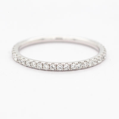14KW .50 CTTW LAB GROWN DIAMOND WEDDING BAND, G-SI1
