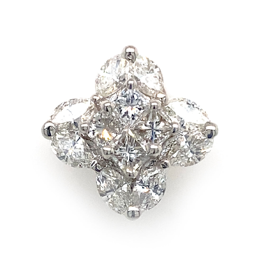 18KW 1.07 Cttw Diamond Pendant