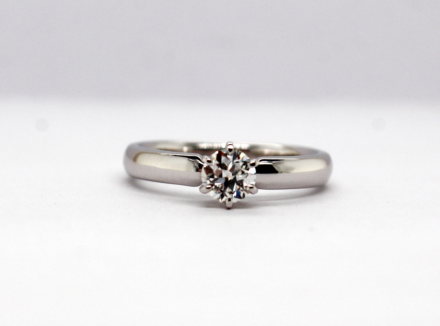 14KW .40 Ct Round Brilliant Diamond Solitaire Ring