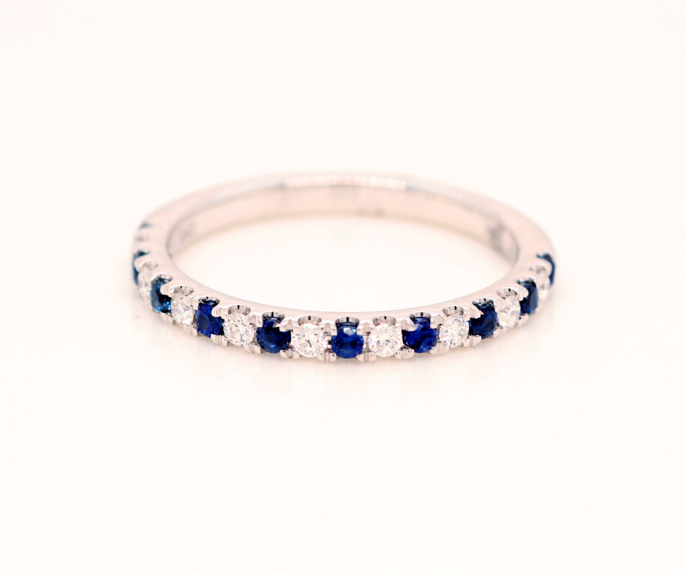 14KW Sapphire and Diamond Band