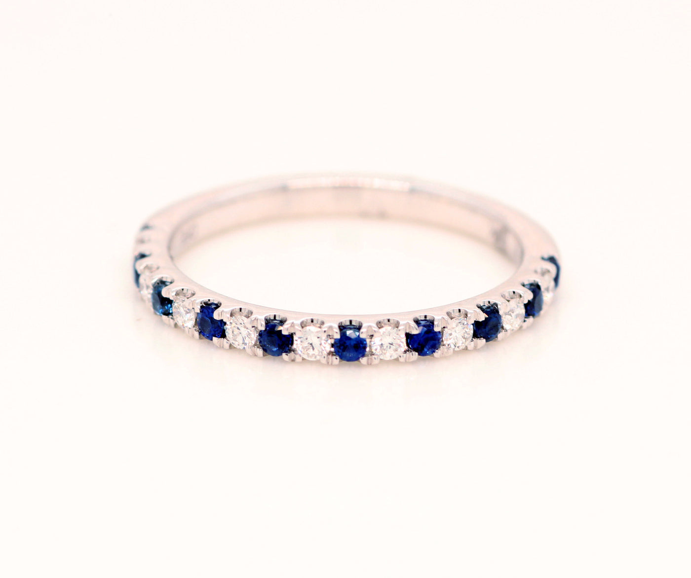 14Kw .20 Cttw Sapphire And Diamond Band, .15 Cttw image