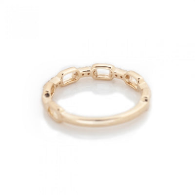14KY .10 Cttw Diamond Paperclip Ring