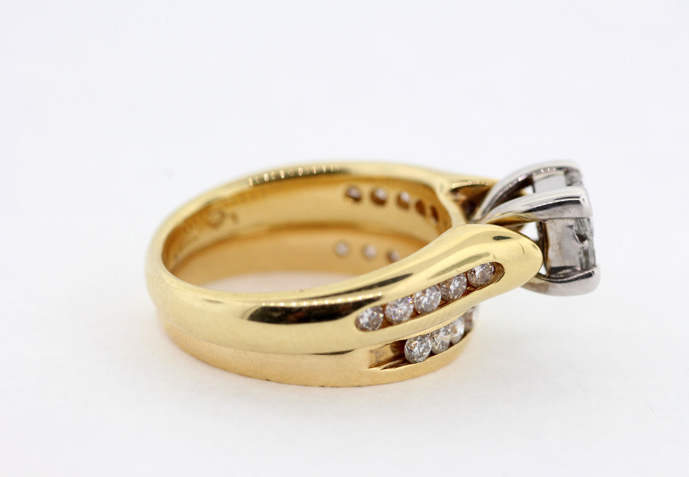14KY .75TW PC INV-SET CTR BRIDAL SET