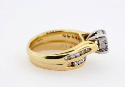 14KY .75TW PC INV-SET CTR BRIDAL SET