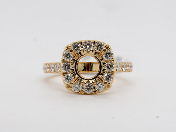 18KY .98 Cttw Diamond Semi Mount Ring