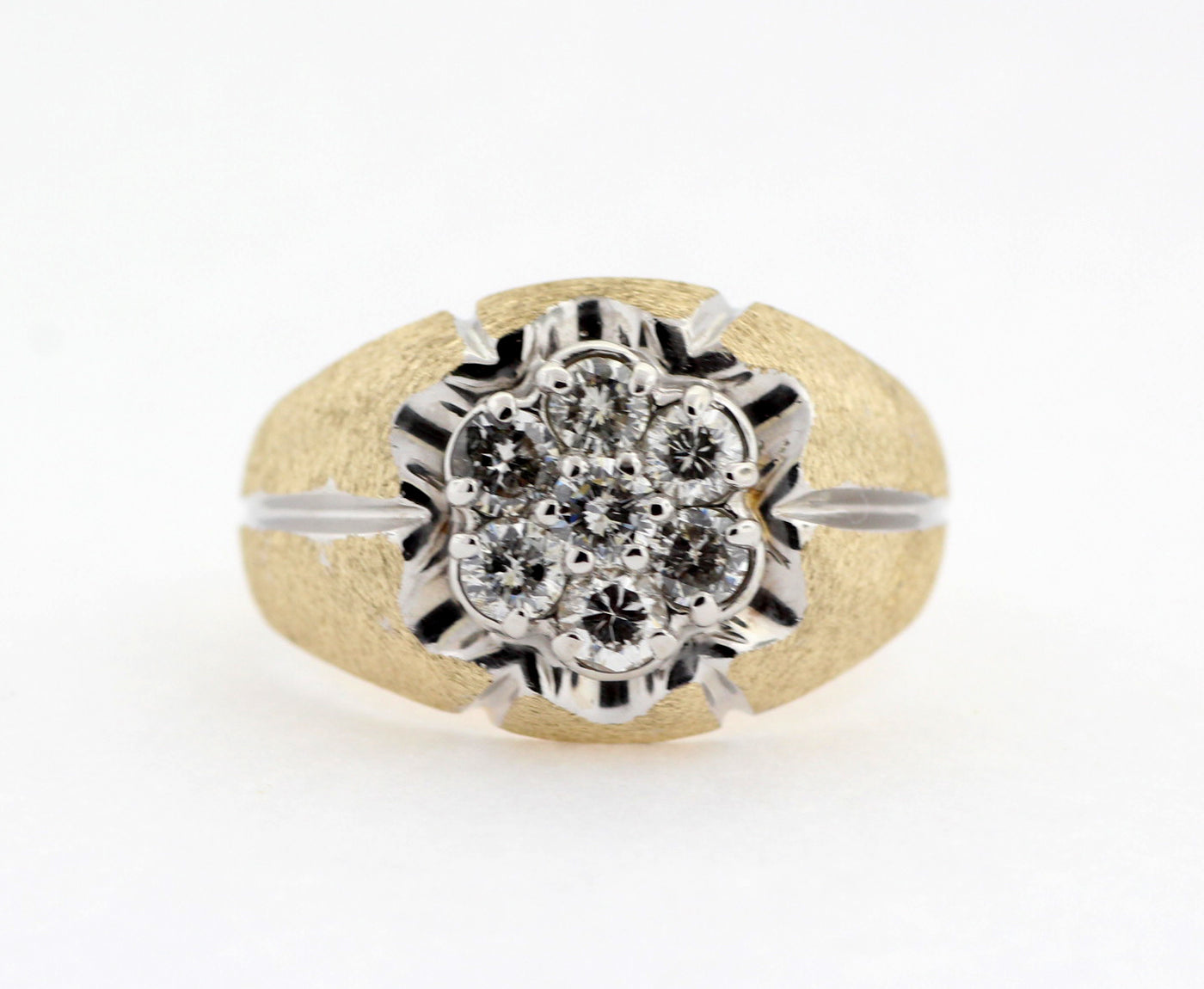ESTATE 14KY .75 CTTW GENTS DIAMOND RING I-SI2