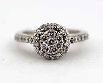 14KW .81 Cttw Diamond Engagement Ring I-SI2