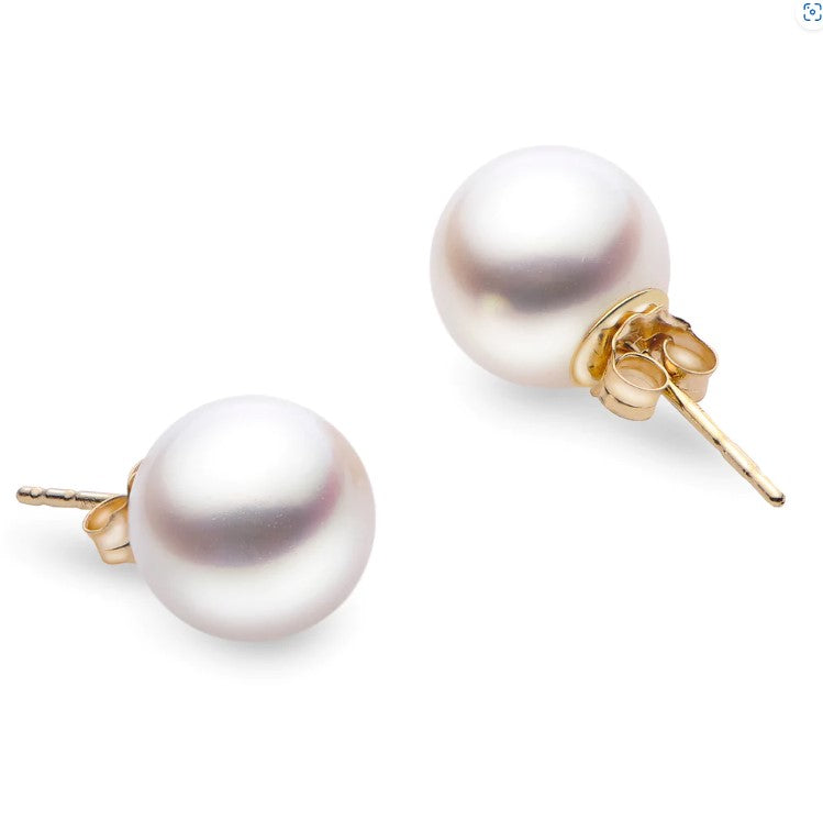 14KY 6MM "AA" FRESHWATER PEARL STUD EARRINGS image