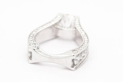 18K 4.77 CTTW White Gold Engagement Ring