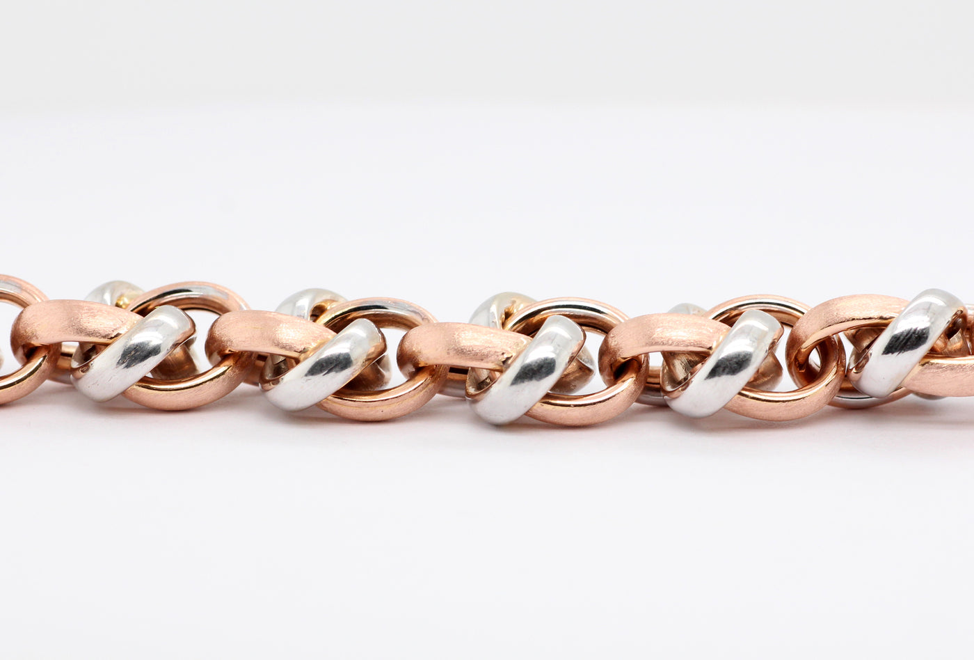 14KTT 7.5" ROSE AND WHITE GOLD  BRACELET