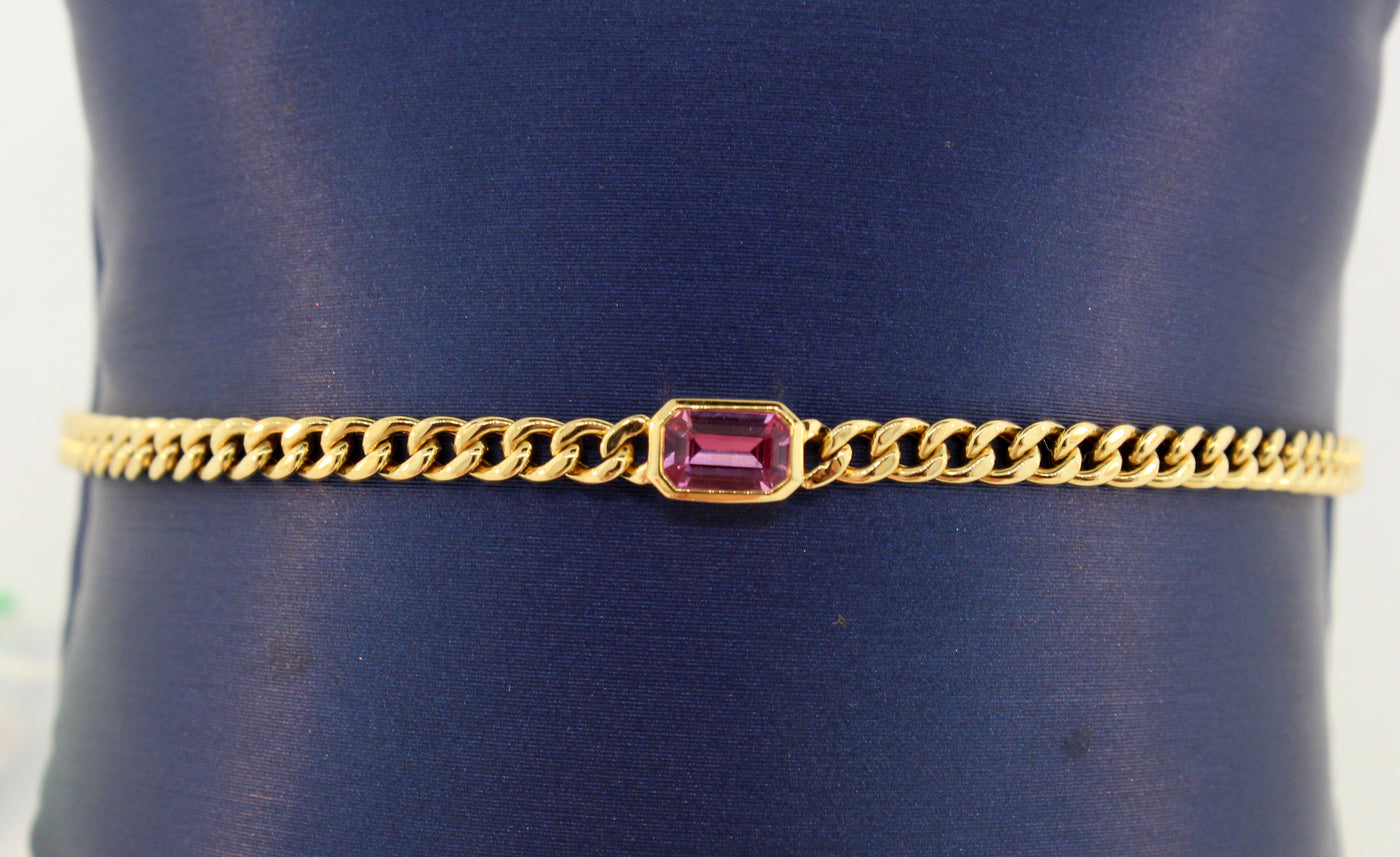 18KY Fancy Sapphire Bracelet