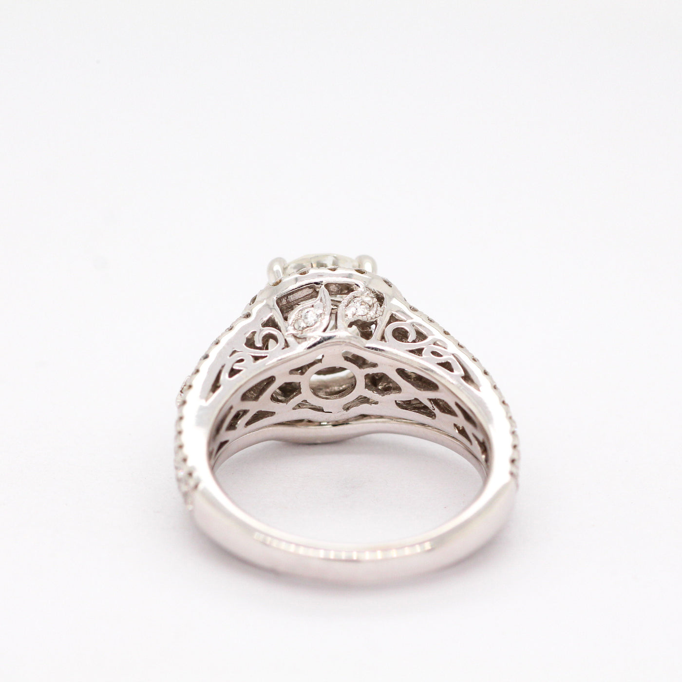 14KW 1.71 CTTW DIAMOND WEDDING SET 1.04 CT CTR H-SI1 N1100