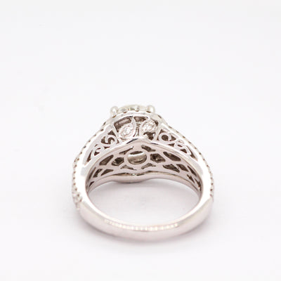 14KW 1.71 CTTW DIAMOND WEDDING SET 1.04 CT CTR H-SI1 N1100