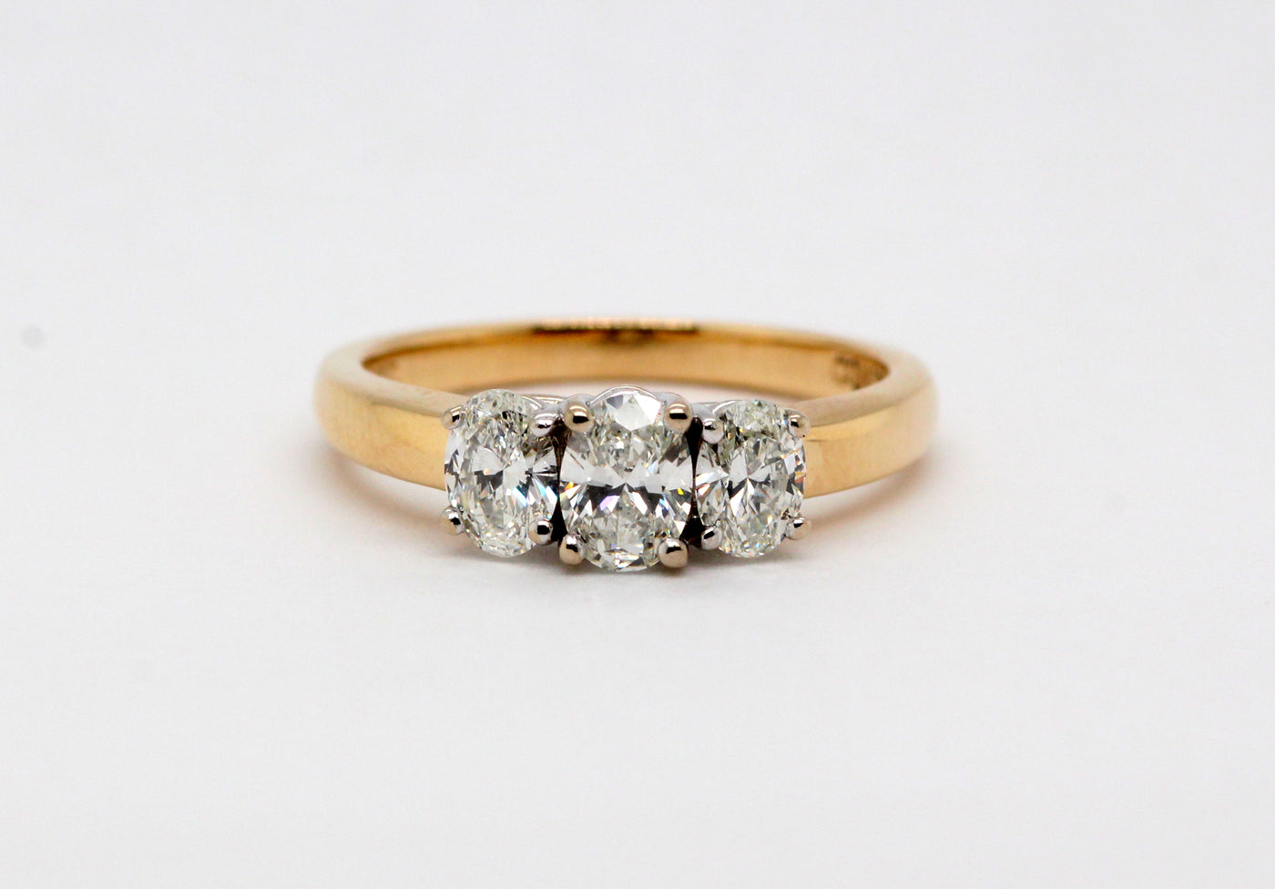 14KTT 1.00 Cttw Diamond 3 Stone Ring