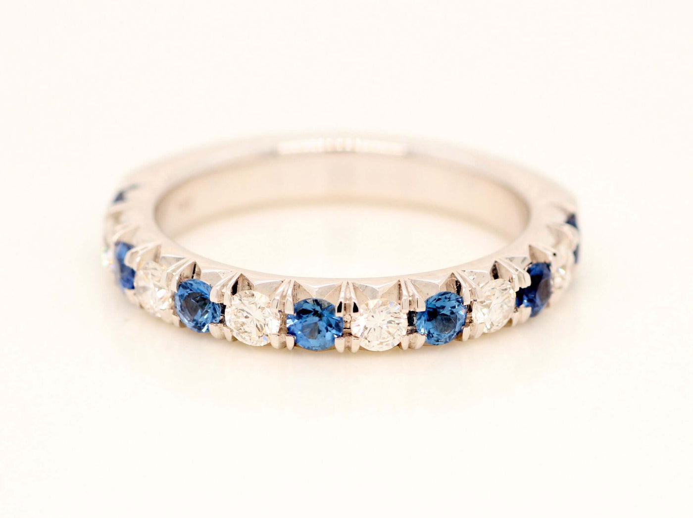 14KW .63 CTTW SAPPHIRE AND DIAMOND BAND .41 CTTW image