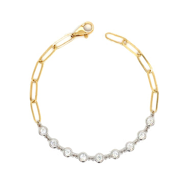 18KTT .71 Cttw Diamond Bracelet