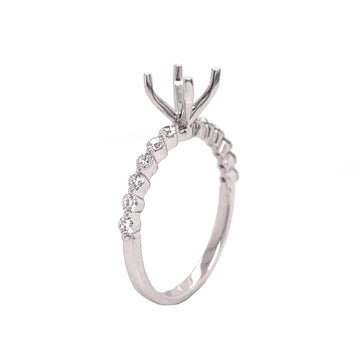 18KW .36 Cttw Diamond Semi Mount Ring