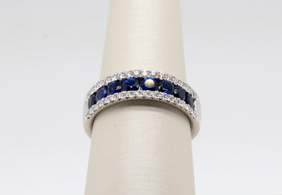 18KW Sapphire and Diamond Ring