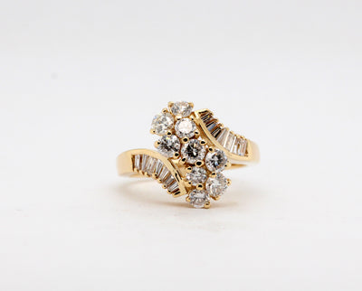 Estate 14KY 1.23 Cttw Diamond Fashion Ring H-I1