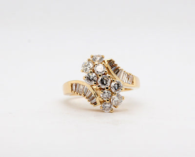 Estate 14KY 1.23 Cttw Diamond Fashion Ring H-I1