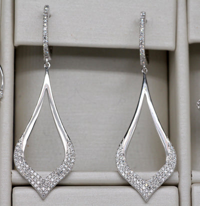 18KW .58 Cttw Diamond Earrings image