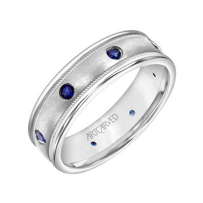 22-V5010SW65-G.00 - ARTCARVED - Low Dome Milgrain Edge Wedding Band