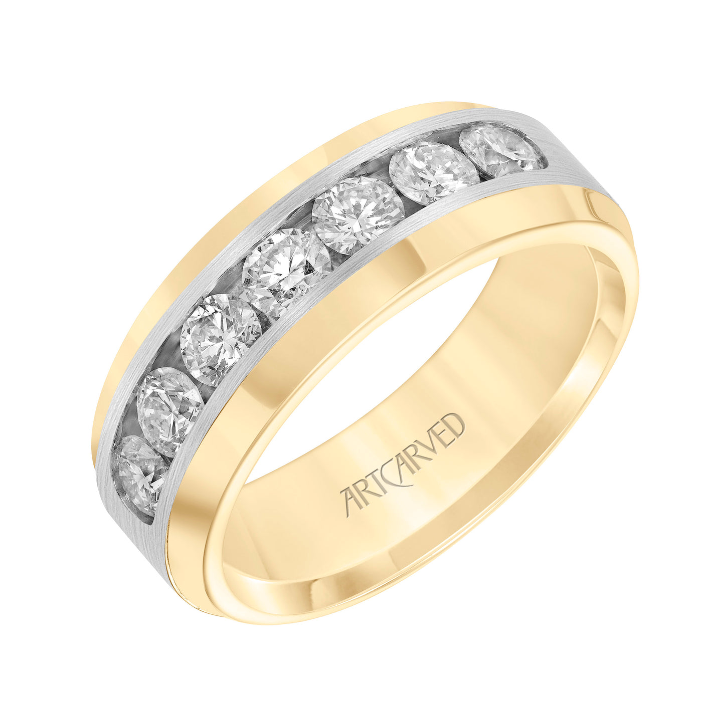 22-V8961YW8-G.00 - ARTCARVED - 1.5ct tw channel set diamond ring