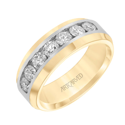 22-V8961YW8-G.00 - ARTCARVED - 1.5ct tw channel set diamond ring