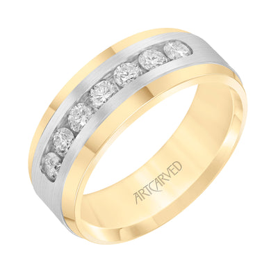 22-V8963YW8-G.00 - ARTCARVED - 3/4ct tw channel set diamond ring