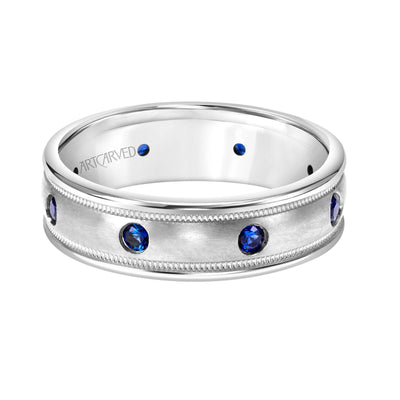 22-V5010SW65-G.00 - ARTCARVED - Low Dome Milgrain Edge Wedding Band