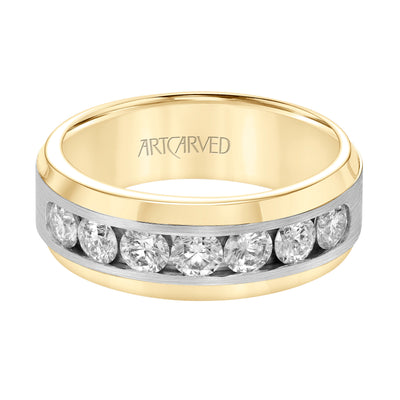 22-V8961YW8-G.00 - ARTCARVED - 1.5ct tw channel set diamond ring