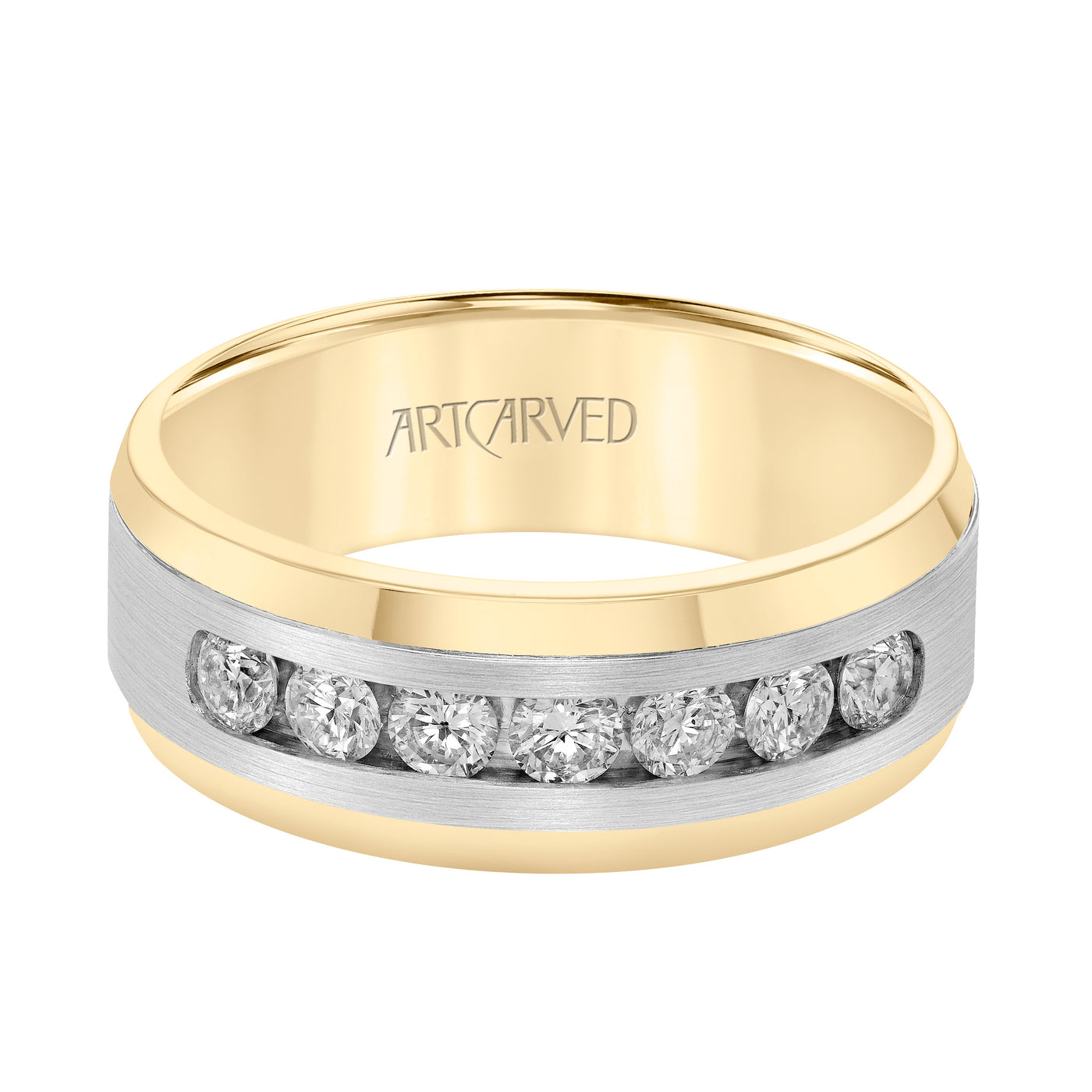 22-V8963YW8-G.00 - ARTCARVED - 3/4ct tw channel set diamond ring