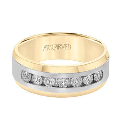 22-V8963YW8-G.00 - ARTCARVED - 3/4ct tw channel set diamond ring