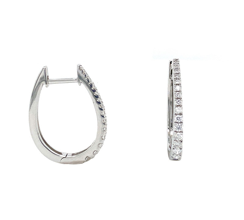 18KW .28 Cttw Diamond Earrings