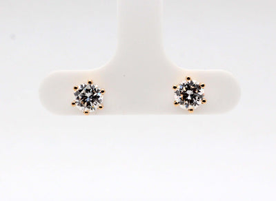 14KY 1.00 Cttw Diamond Stud Earrings image