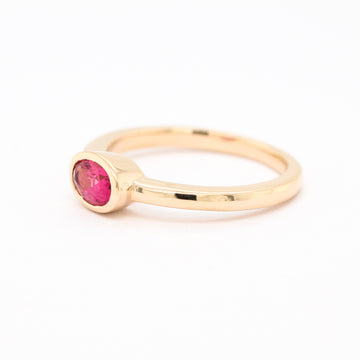 14KY .45 CT OVAL PINK TOURMALINE RING