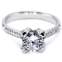 TACORI PLATINUM .15 CTTW DIAMOND ENG RING