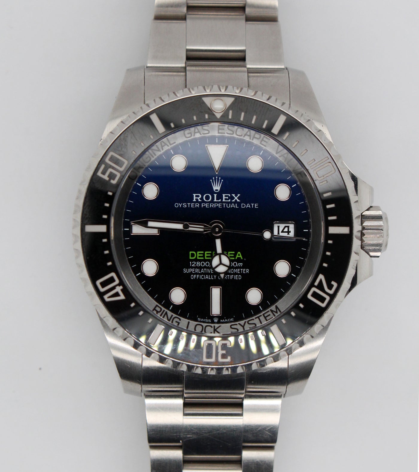 Gents Rolex DeepSea Steel OysterPerpetual Date with Blue and Back Dial