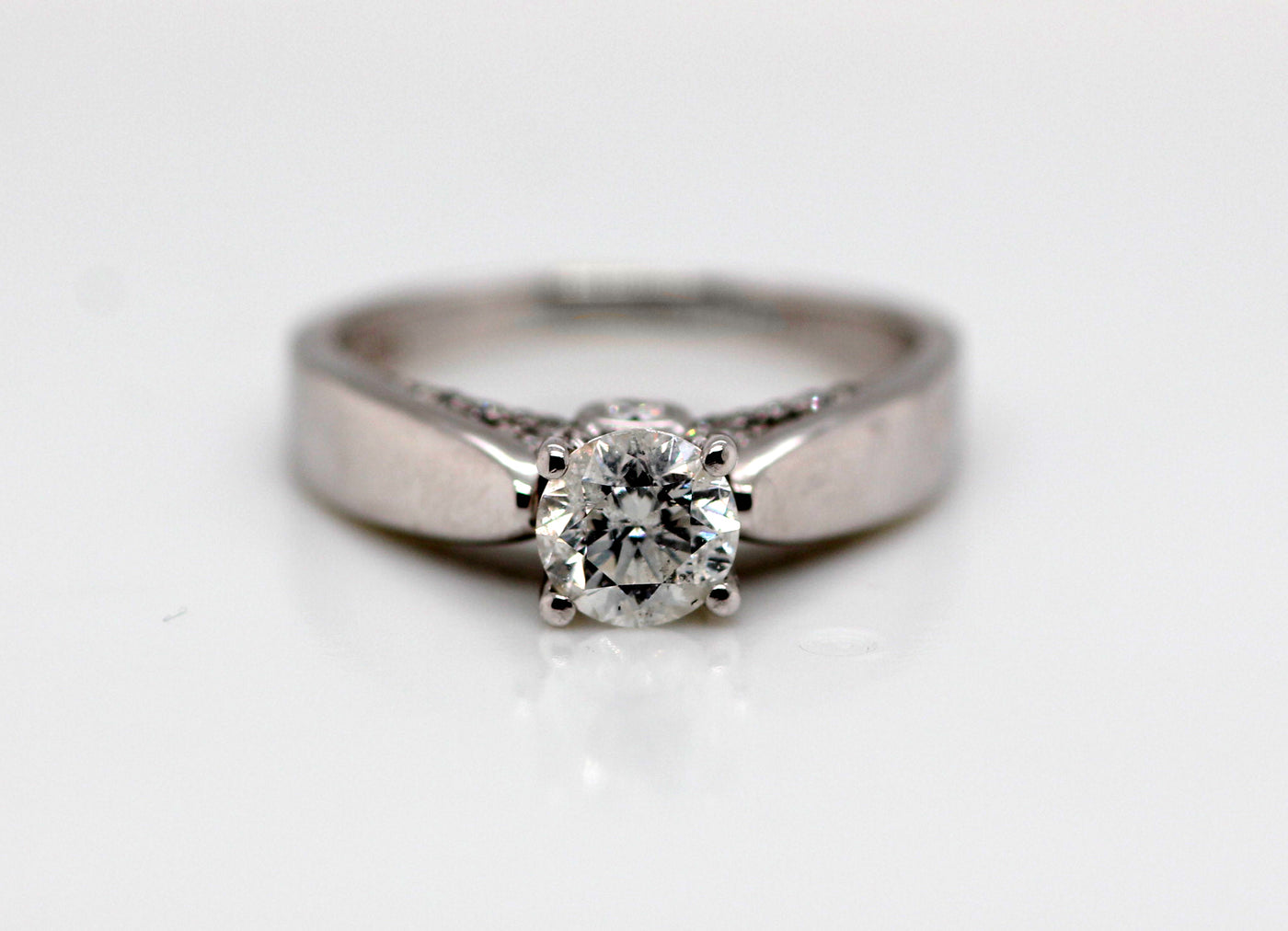 14KW 1.03 Cttw Diamond Engagement Ring