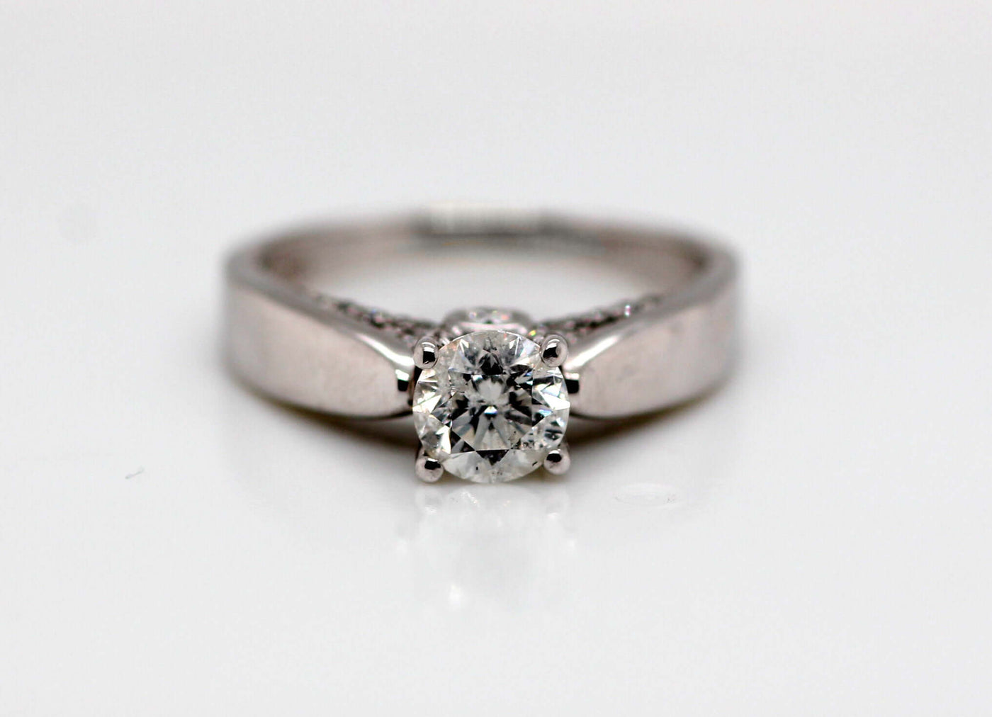 14KW 1.03 Cttw Diamond Engagement Ring