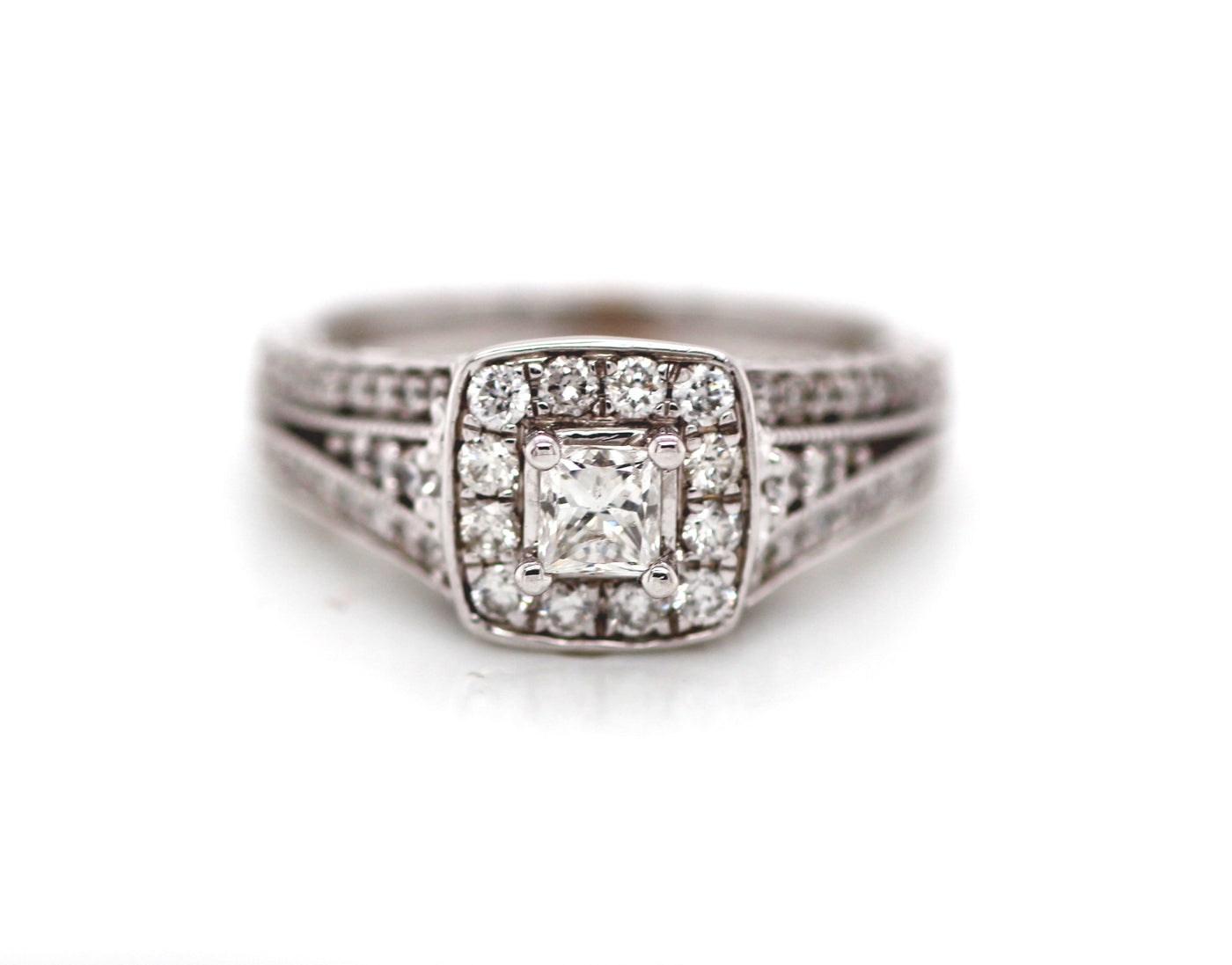 14KW 1.04 Cttw Diamond Engagement Ring