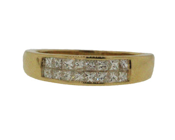 14KY .50CTTW INVISIBLE SET DIAMOND WEDDING BAND