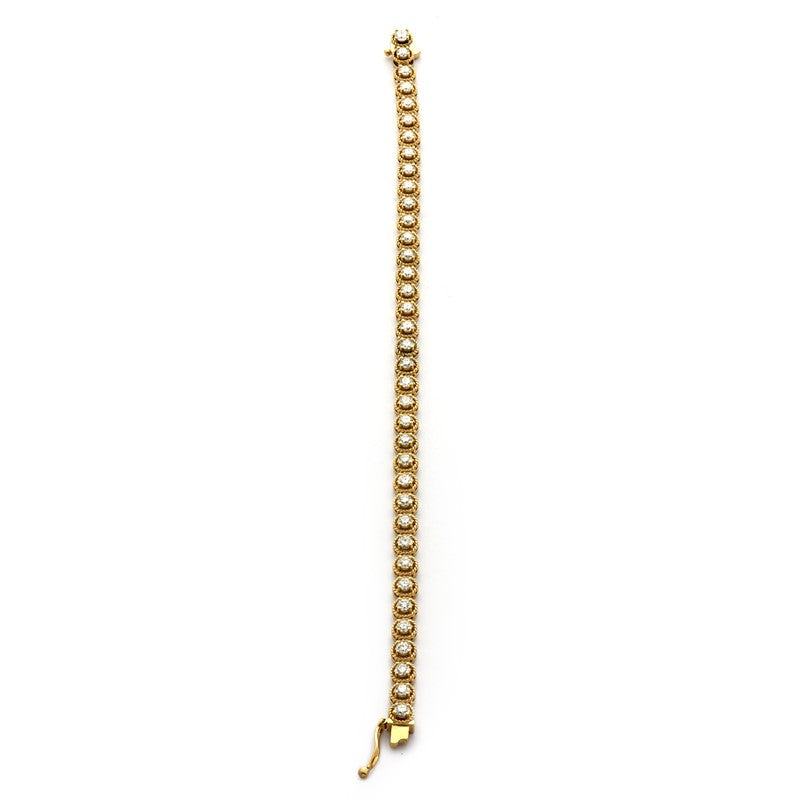 18KY 3.11 Cttw Diamond Braclet