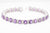 14KW 9.64 CTTW AMETHYST AND DIAMOND BRACELET, 2.51 CTTW
