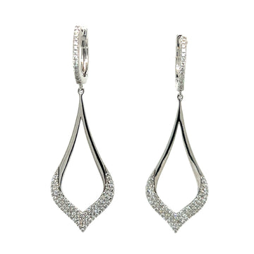 18KW .58 Cttw Diamond Earrings