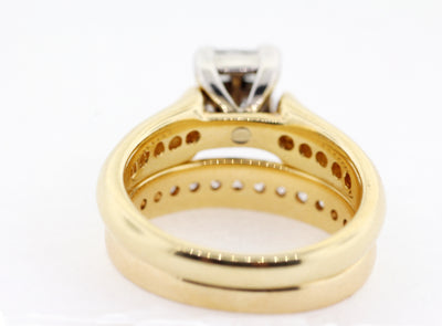 14KY .75TW PC INV-SET CTR BRIDAL SET