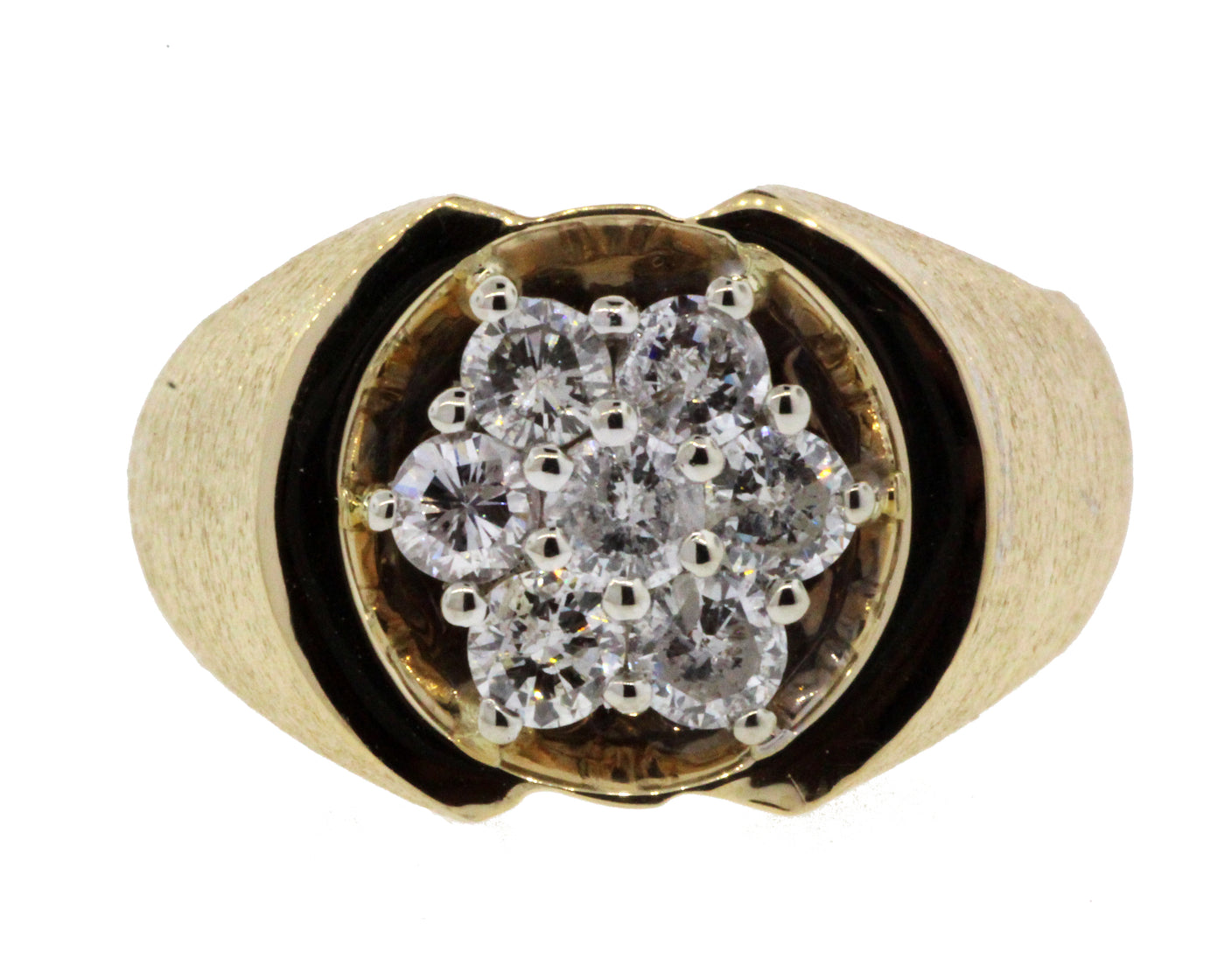 ESTATE 14KY .50CTTW GENTS CLUSTER RING