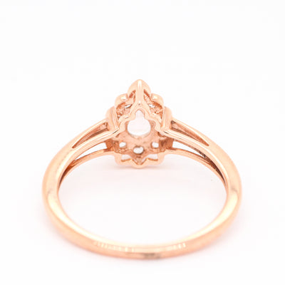 Estate 10Kr .45 Ct Morganite And Diamond Ring